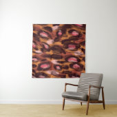 Leopard zeigt afrikanisches Tiermuster Wandteppich (Beispiel (Horizontal))