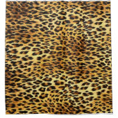 Leopard zeigt Camouflage-Mustermalerei Duschvorhang (Vorderseite)