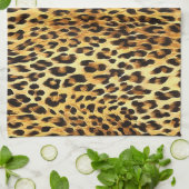 Leopard zeigt Camouflage-Mustermalerei Geschirrtuch (Gefaltet)