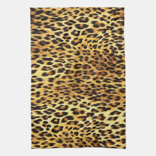 Leopard zeigt Camouflage-Mustermalerei Geschirrtuch