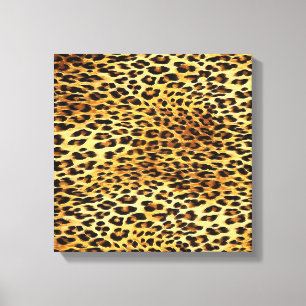 Leopard zeigt Camouflage-Mustermalerei Leinwanddruck