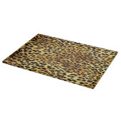 Leopard zeigt Camouflage-Mustermalerei Schneidebrett (Ecke)