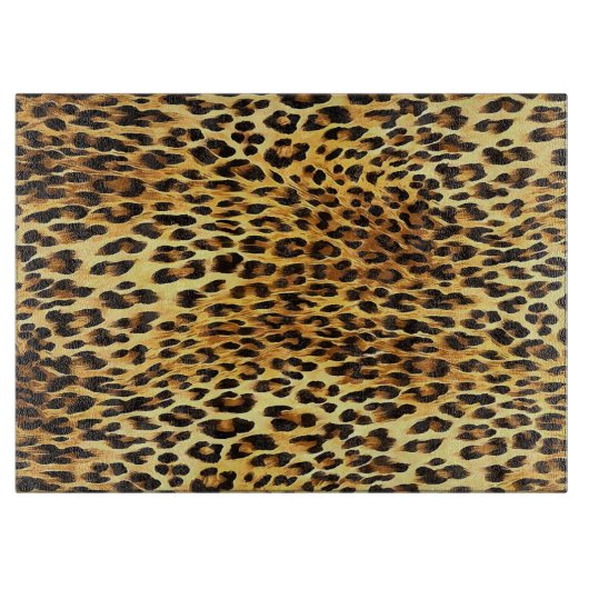Leopard zeigt Camouflage-Mustermalerei Schneidebrett (Vorderseite)