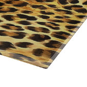 Leopard zeigt Camouflage-Mustermalerei Schneidebrett (Ecke)