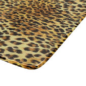 Leopard zeigt Camouflage-Mustermalerei Schneidebrett (Ecke)