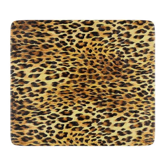 Leopard zeigt Camouflage-Mustermalerei Schneidebrett (Vorderseite)