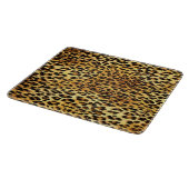 Leopard zeigt Camouflage-Mustermalerei Schneidebrett (Ecke)