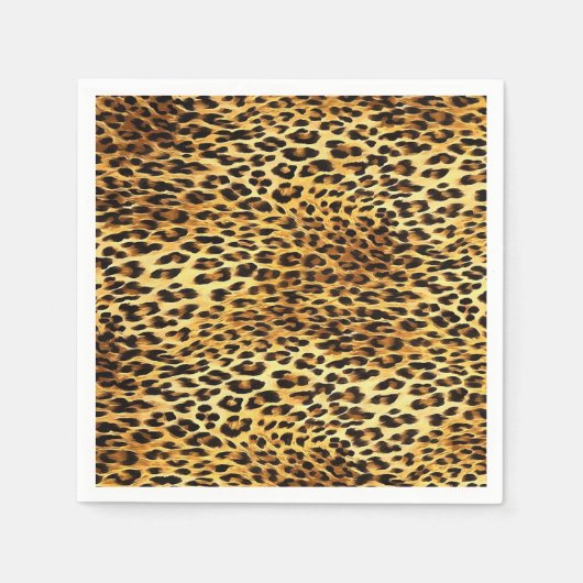 Leopard zeigt Camouflage-Mustermalerei Serviette (Vorderseite)