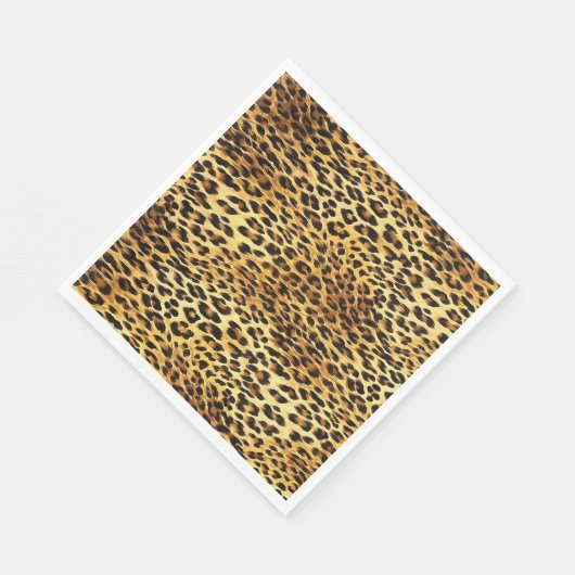 Leopard zeigt Camouflage-Mustermalerei Serviette (Ecke)