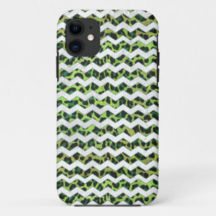 Leopard, Zickzack, schwarz und grün Case-Mate iPhone Hülle