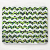Leopard, Zickzack, schwarz und grün Mousepad (Vorne)