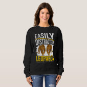 Leopard Zitat Wildcat leicht von Leopard abgelenkt Sweatshirt (Vorne ganz)