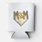 Leopard-Zuhause-Mama für Softball Dosenkühler (Vorderseite)