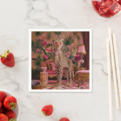 Leopard zwischen Farnen Serviette (Beispiel)