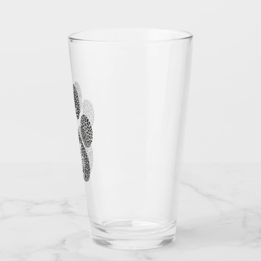 Leopardabdruck Glas (Links)