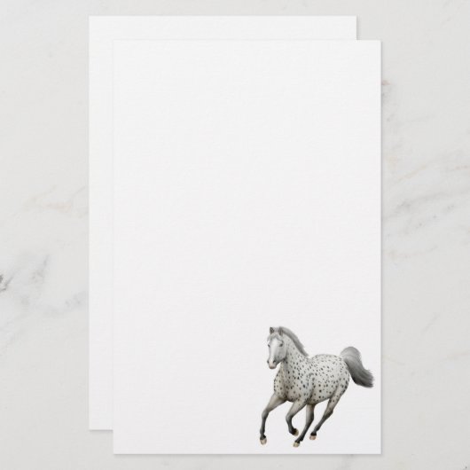 Leopardappaloosa-Pferdebriefpapier Briefpapier (Vorne/Hinten)
