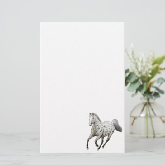 Leopardappaloosa-Pferdebriefpapier Briefpapier (Stehend Vorderseite)