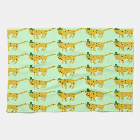 Leopardchauns Geschirrtuch (Horizontal)