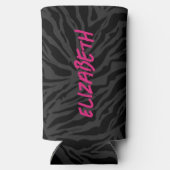 Leoparddruck auf Holzkohle Selters Dosenkühler (Rückseite)