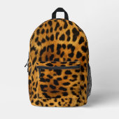 Leoparddruck Bedruckter Rucksack (Vorderseite)