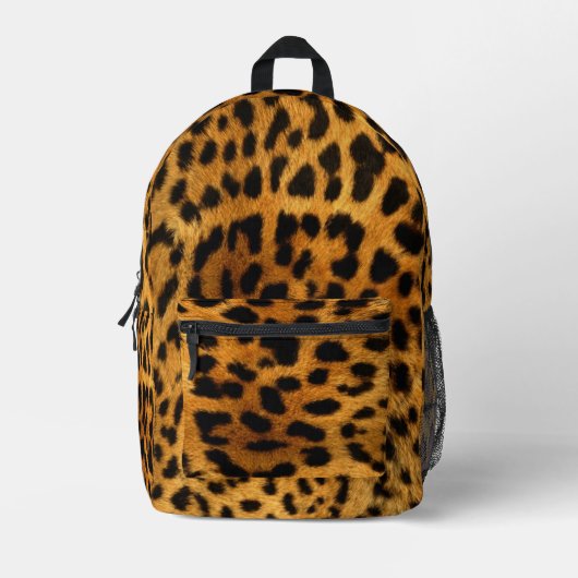 Leoparddruck Bedruckter Rucksack (Vorderseite)