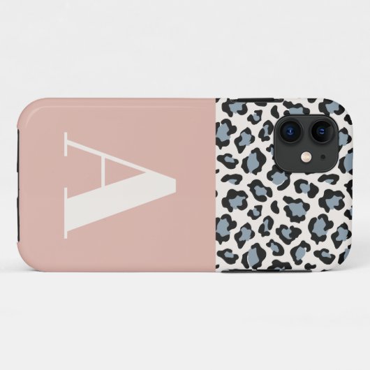 Leoparddruck Ersttypografie fett moderner Chic Case-Mate iPhone Hülle (Rückseite (Horizontal))