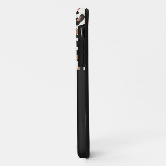 Leoparddruck Ersttypografie Moderne Terrakotta Case-Mate iPhone Hülle (Hinten/Links)