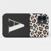 Leoparddruck Ersttypografie Moderne Terrakotta Case-Mate iPhone Hülle (Rückseite (Horizontal))