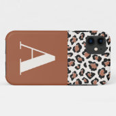 Leoparddruck Ersttypografie Moderne Terrakotta Case-Mate iPhone Hülle (Rückseite (Horizontal))