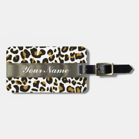 Leoparddruck Gepäckanhänger (Vorderseite horizontal)