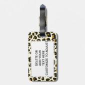 Leoparddruck Gepäckanhänger (Rückseite vertikal)