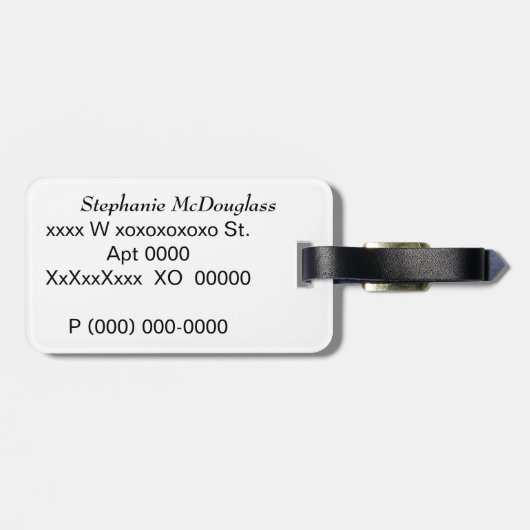 Leoparddruck Gepäckanhänger (Rückseite horizontal)