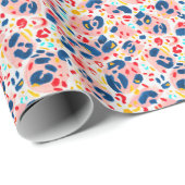 Leoparddruck: handbemalte Wasserfarbe. Geschenkpapier (Rolleneckpunkt)