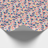 Leoparddruck: handbemalte Wasserfarbe. Geschenkpapier (Ecke)