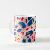Leoparddruck: handbemalte Wasserfarbe. Kaffeetasse (Vorderseite Links)