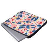 Leoparddruck: handbemalte Wasserfarbe. Laptopschutzhülle (Vorne Knopf)