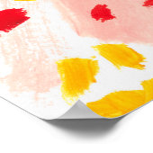 Leoparddruck: handbemalte Wasserfarbe. Poster (Ecke)
