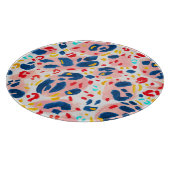 Leoparddruck: handbemalte Wasserfarbe. Schneidebrett (Ecke)
