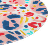 Leoparddruck: handbemalte Wasserfarbe. Schneidebrett (Ecke)