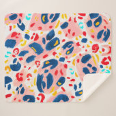 Leoparddruck: handbemalte Wasserfarbe. Sherpadecke (Vorderseite (Horizontal))