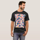 Leoparddruck: handbemalte Wasserfarbe. T-Shirt (Vorne ganz)