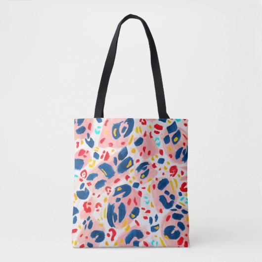 Leoparddruck: handbemalte Wasserfarbe. Tasche (Vorderseite)