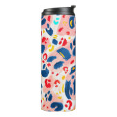 Leoparddruck: handbemalte Wasserfarbe. Thermosbecher (Nach links gedreht)