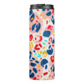 Leoparddruck: handbemalte Wasserfarbe. Thermosbecher (Rückseite)