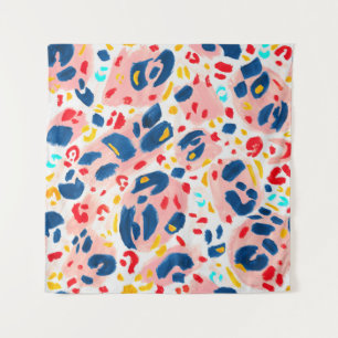 Leoparddruck: handbemalte Wasserfarbe. Wandteppich