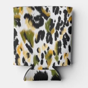 Leoparddruck: Hintergrund für Tiertexte Dosenkühler