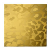 Leoparddruck in Gold Fliese (Vorderseite)