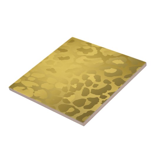Leoparddruck in Gold Fliese (Seite)
