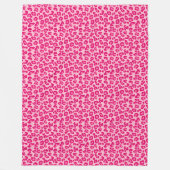 Leoparddruck in Pastellrosa, Hot Pink und Fuchsia Fleecedecke (Vorderseite)