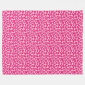 Leoparddruck in Pastellrosa, Hot Pink und Fuchsia Fleecedecke (Vorderseite (Horizontal))
